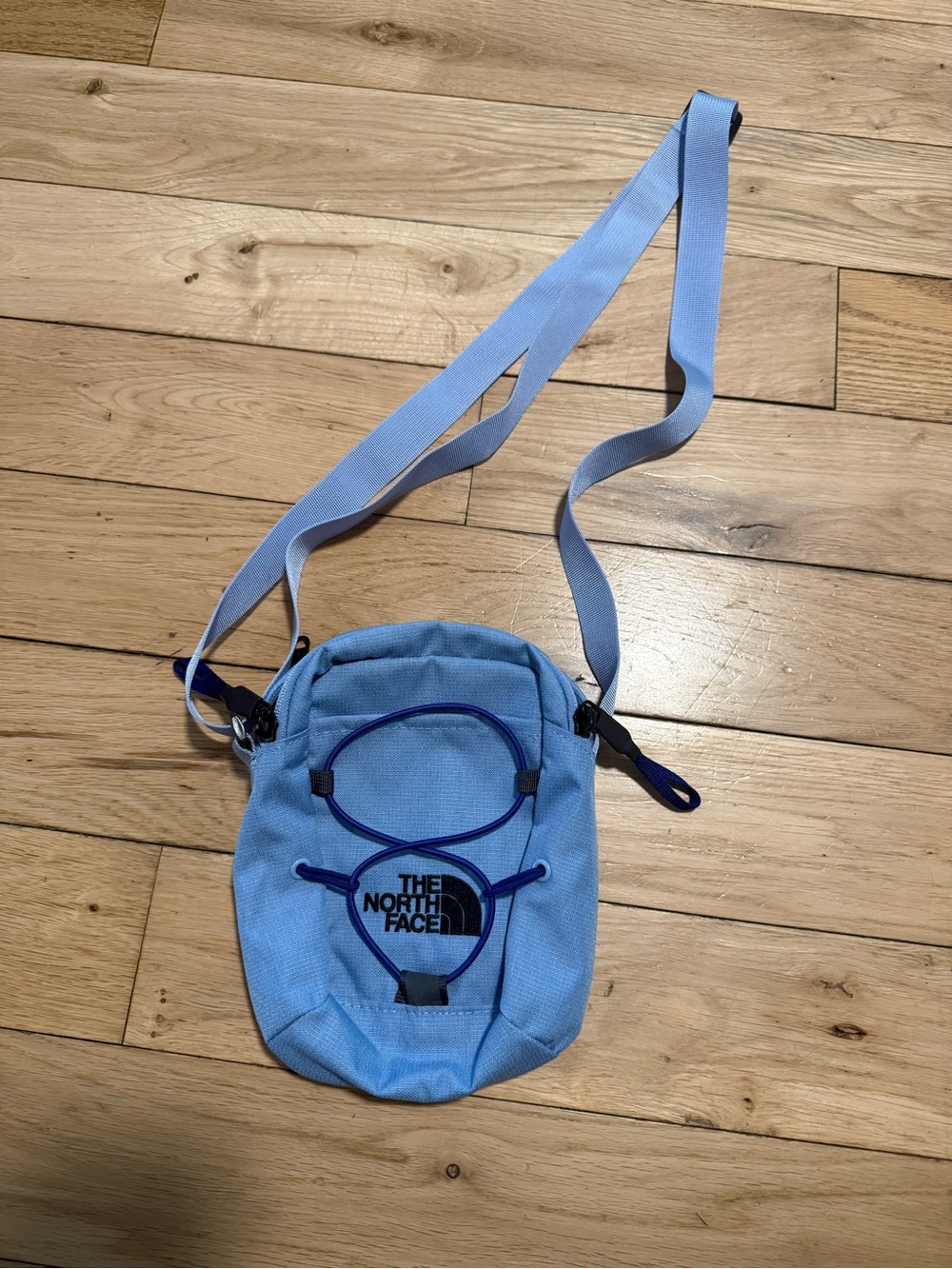 The North Face Light Blue Mini Crossbody Shoulder Bag